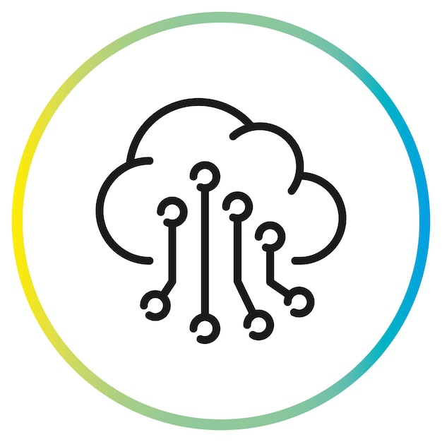 Cloud iot internet vector icon