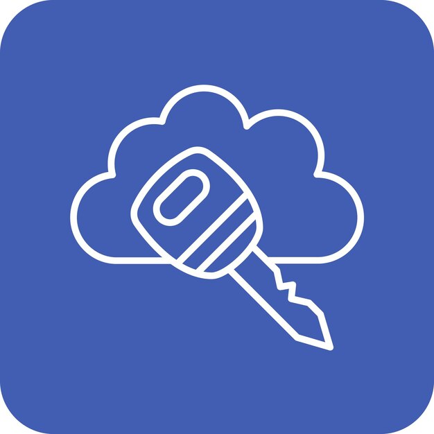 Cloud Key Icon vector afbeelding Kan worden gebruikt voor Cloud Computing