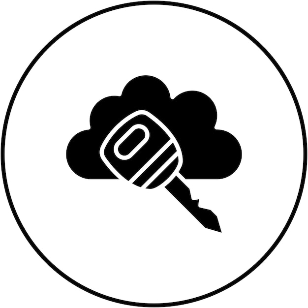 Cloud Key Icon vector afbeelding Kan worden gebruikt voor Cloud Computing