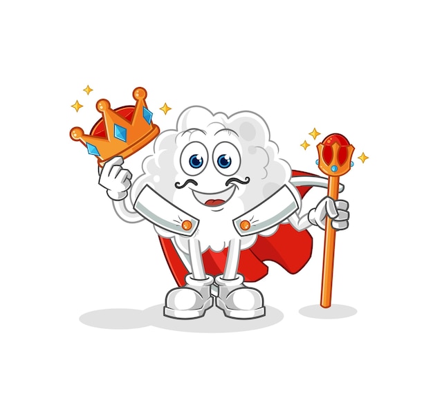 Cloud king vector cartoon character