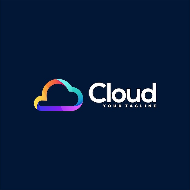 Cloud kleurverloop logo ontwerp