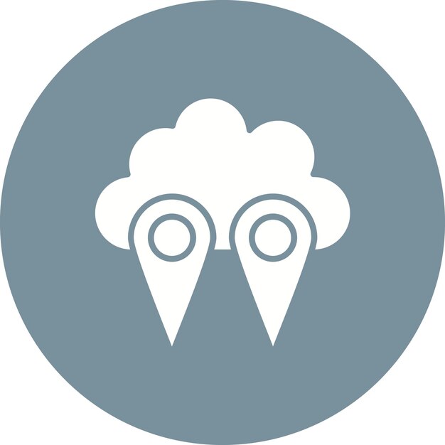 Cloud Location icon vector image Can be used for Cloud Computing
