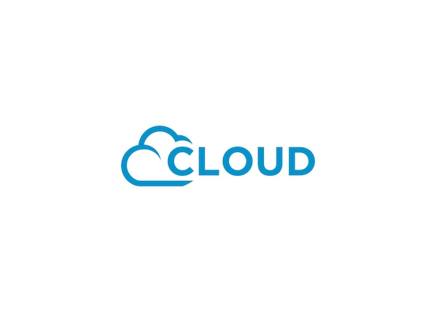 cloud logo company name logo illustration