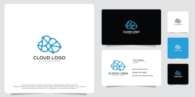 Ispirazione per il concetto di icona di design del logo cloud