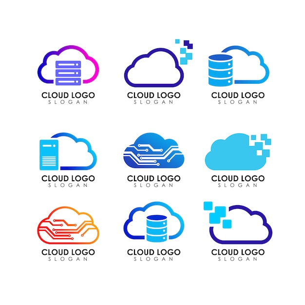 Cloud logo design template