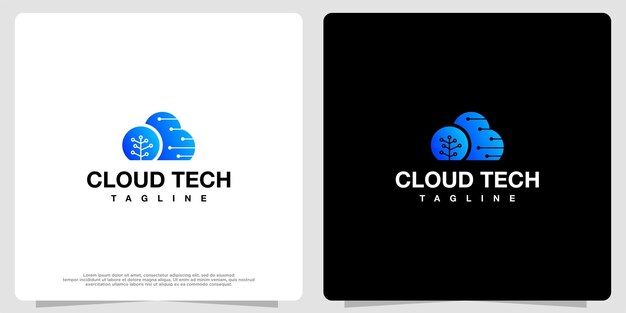 Cloud logo icon Internet data computing sign for technology company