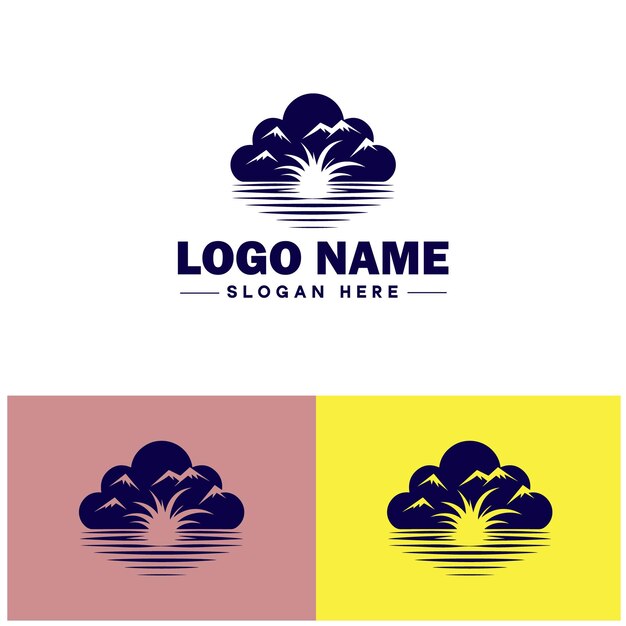 Cloud logo icon vector art graphics for business brand app icon sky cloud logo template