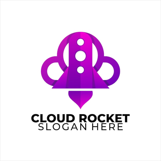 Cloud logo kleurrijke verloopstijl