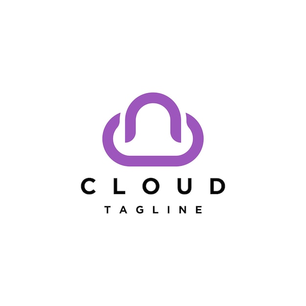 Cloud logo pictogram ontwerpsjabloon