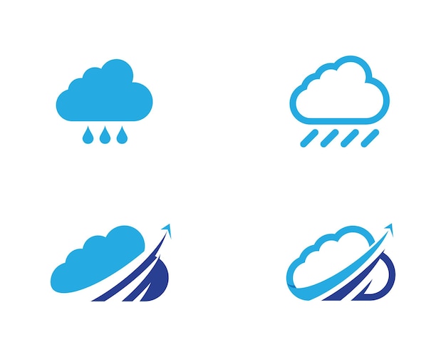 Cloud logo template vector