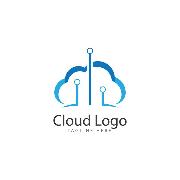 Cloud logo vector icon template