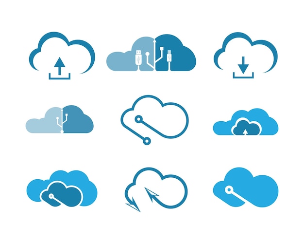 Cloud logo vector icon