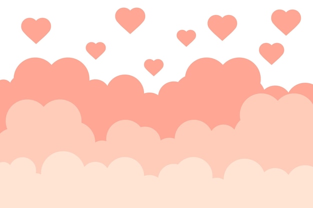 Vector cloud of love background