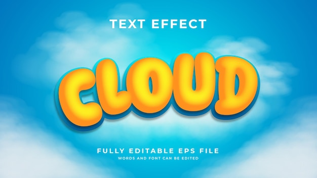 Cloud lover text effect style