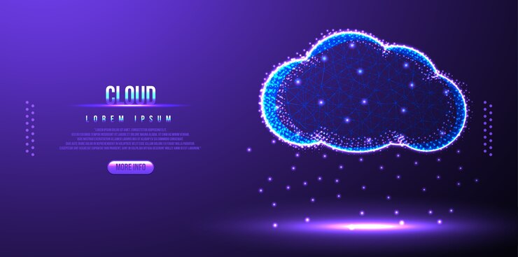 Вектор низкополигональная каркасная сетка cloud