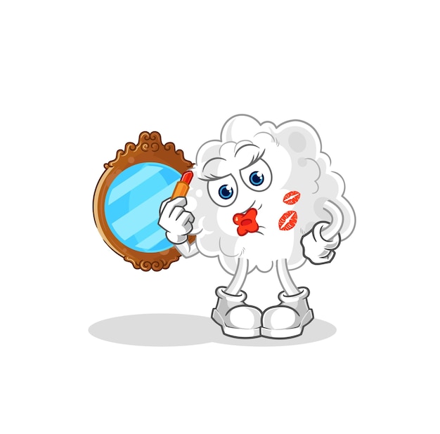 Cloud make up mascot cartoon vector