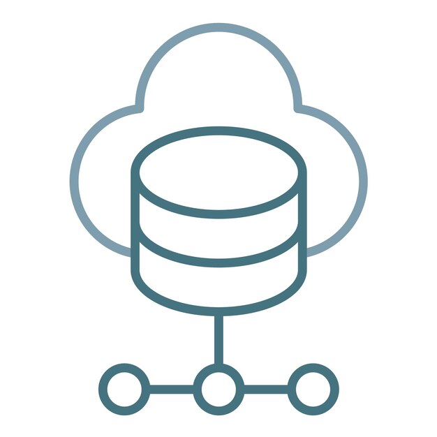 Cloud Management Duotone Illustration