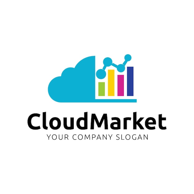 Cloud Marketing Financial Services creative logo design