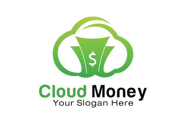 Cloud money logo design template