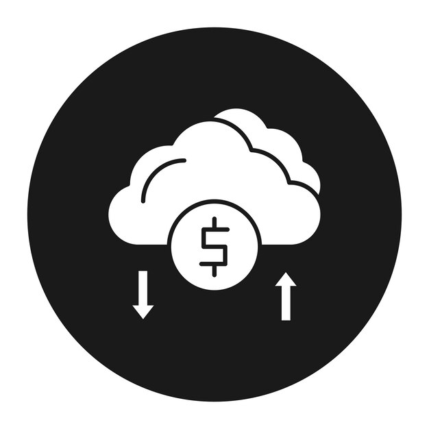 cloud money vector icon can be used for banking and finance iconset