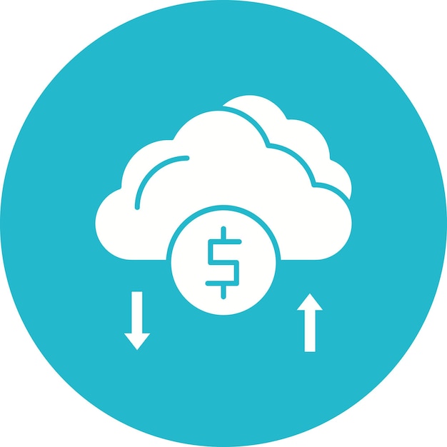 Cloud Money Vector Illustration Style