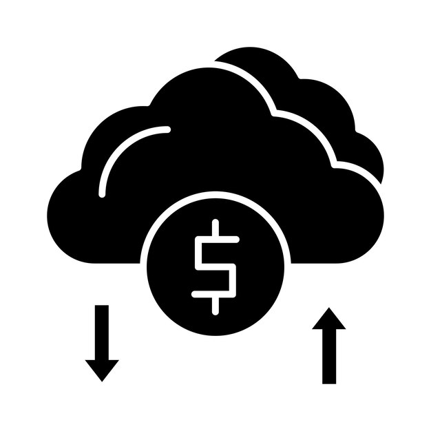 Cloud Money Vector Illustration Style