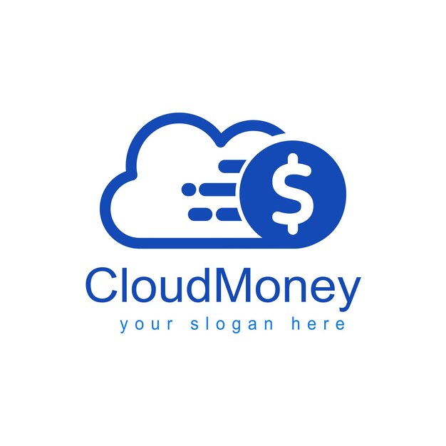 cloud money vector logo