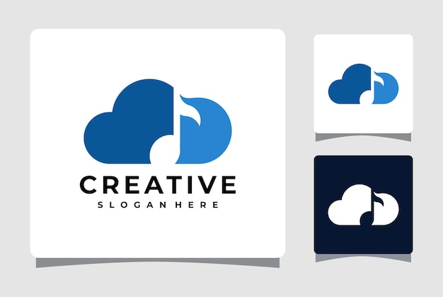 Cloud muziek Logo sjabloonontwerp inspiratie