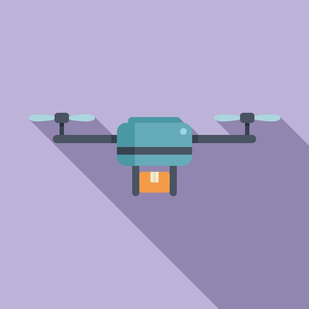 Cloud netwerk drone controle icoon platte vector Spy digitale kaart Tech land web