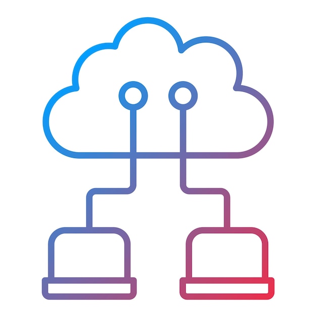 Cloud netwerk icoon vector afbeelding Kan worden gebruikt voor Cloud Computing