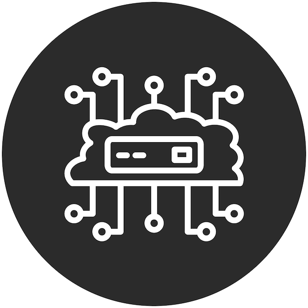 cloud networking vector icon illustration of cloud computing iconset