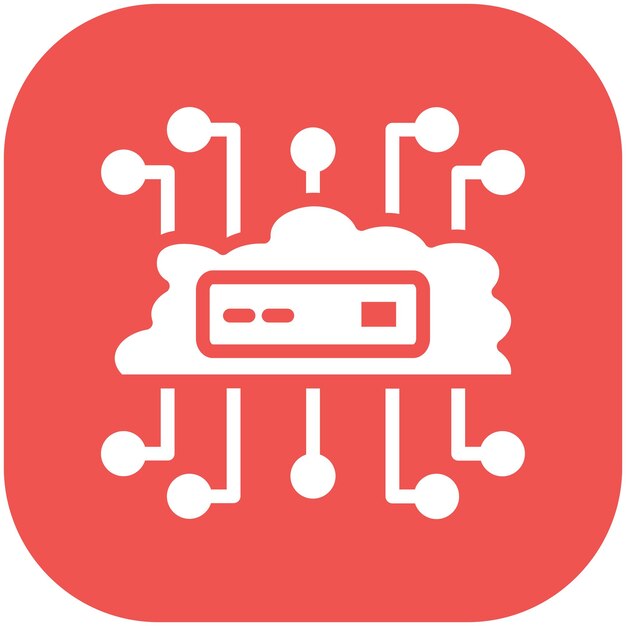 Cloud Networking vector icoontje illustratie van Cloud Computing icoonset