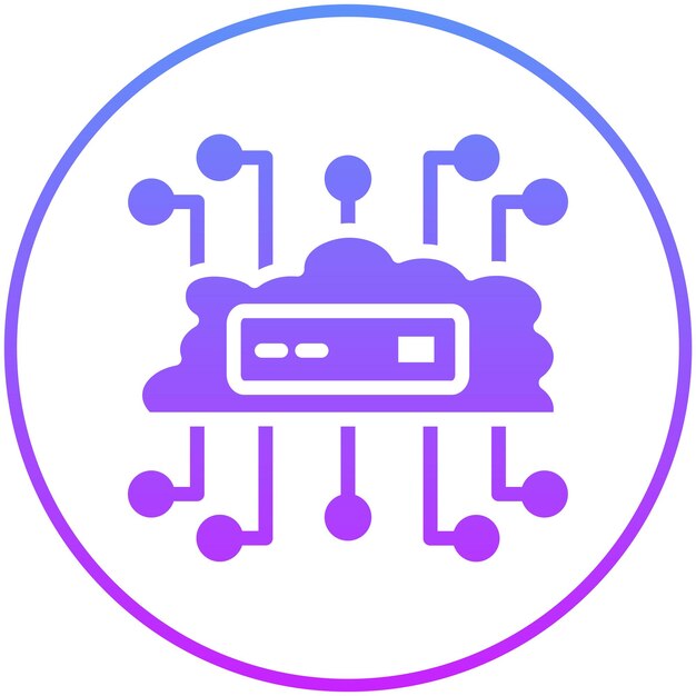 Cloud Networking vector icoontje illustratie van Cloud Computing icoonset