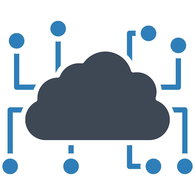 Cloud Networking Vector Illustratie Stijl