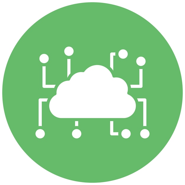 Vector cloud networking vector illustration style