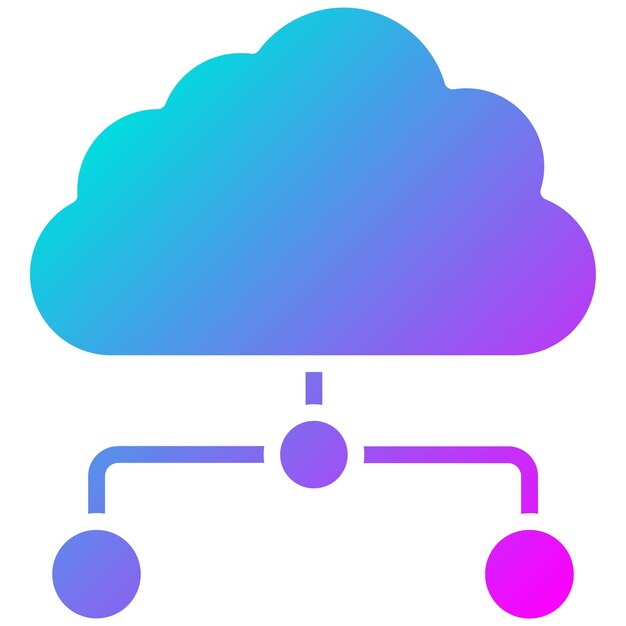 Cloud Networking Vector Illustration Style