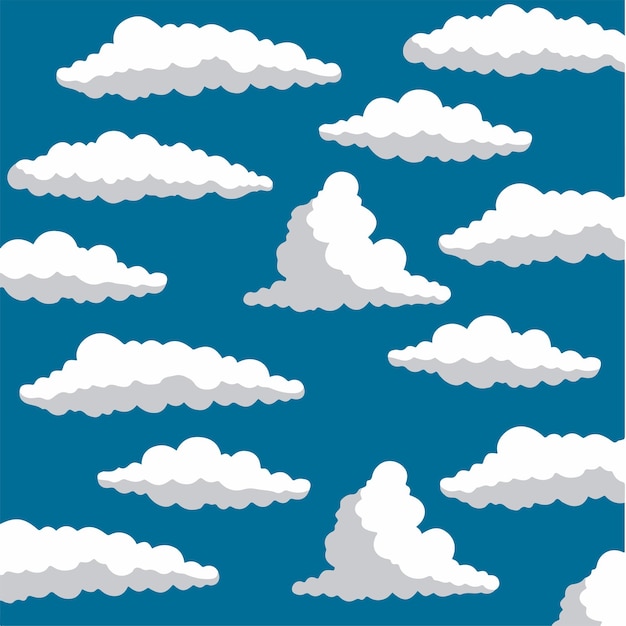 雲のパターンの背景ソーシャルメディア投稿ベクトル図