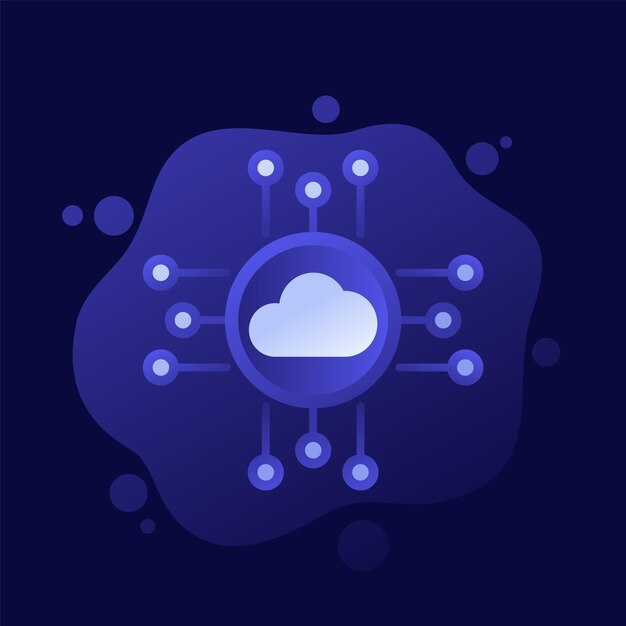 cloud platform icon vector design