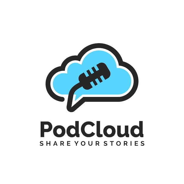 Design del logo del podcast cloud