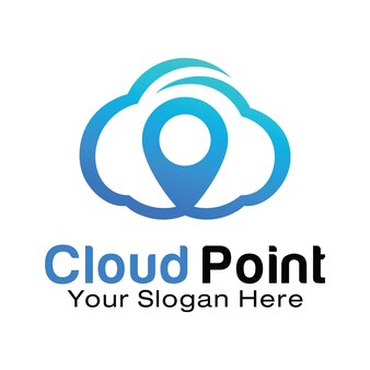 Modello di progettazione del logo di cloud point