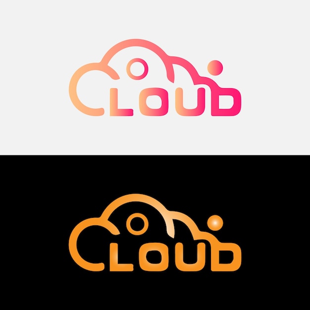 Vettore cloud rangers design del logo del marchio c e logo vettoriale r