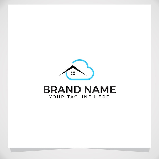 Cloud real estate logo template