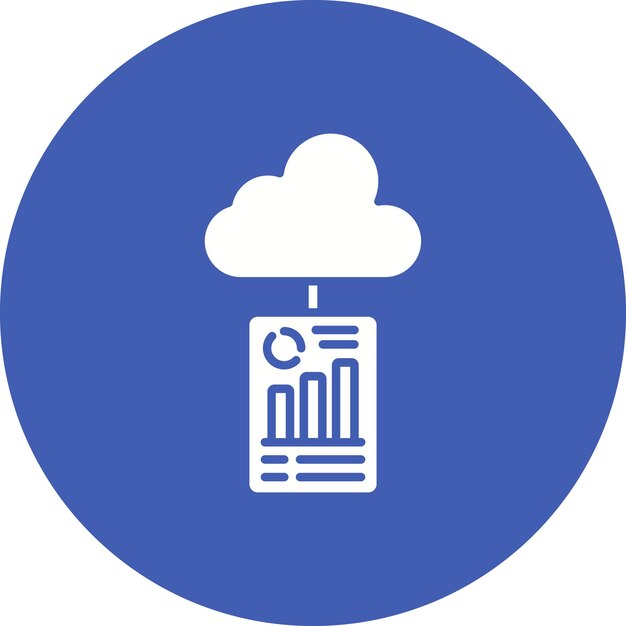 Cloud Reporting vector icon Can be used for Data Analytics iconset