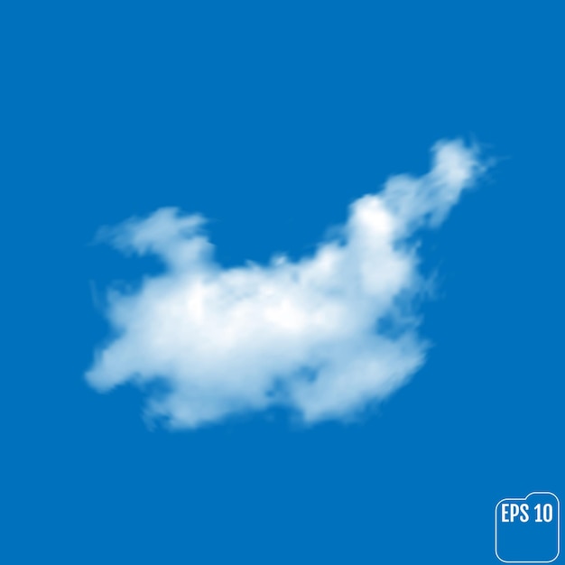 A cloud resembling a rooster Vector illustration