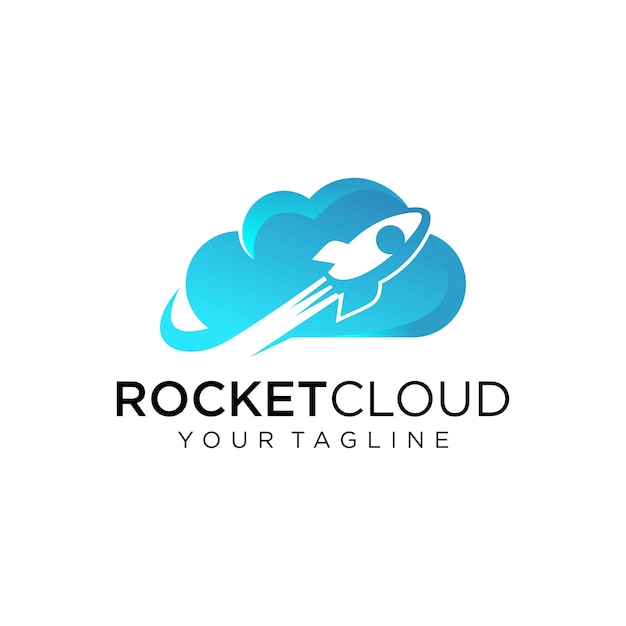 Cloud Rocket Logo Design Suitable For Start UP Business Logo and Icon Emblem big data logo