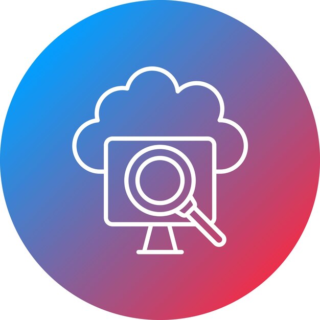 Cloud Searching icoon vector afbeelding Kan worden gebruikt voor Cloud Computing
