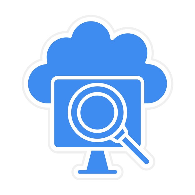 Cloud Searching icoon vector afbeelding Kan worden gebruikt voor Cloud Computing