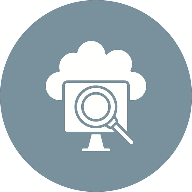 Cloud Searching icoon vector afbeelding Kan worden gebruikt voor Cloud Computing