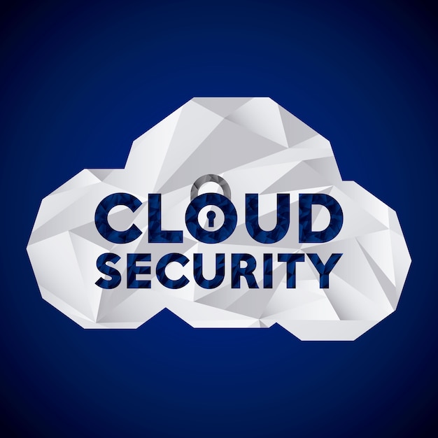 Cloud security design, vector illustration eps10 graphic