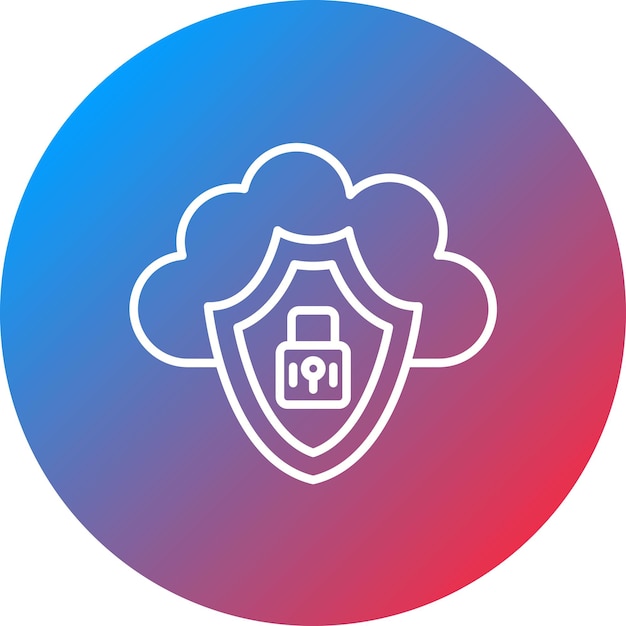 Cloud Security Icon vector afbeelding Kan worden gebruikt voor Cloud Computing